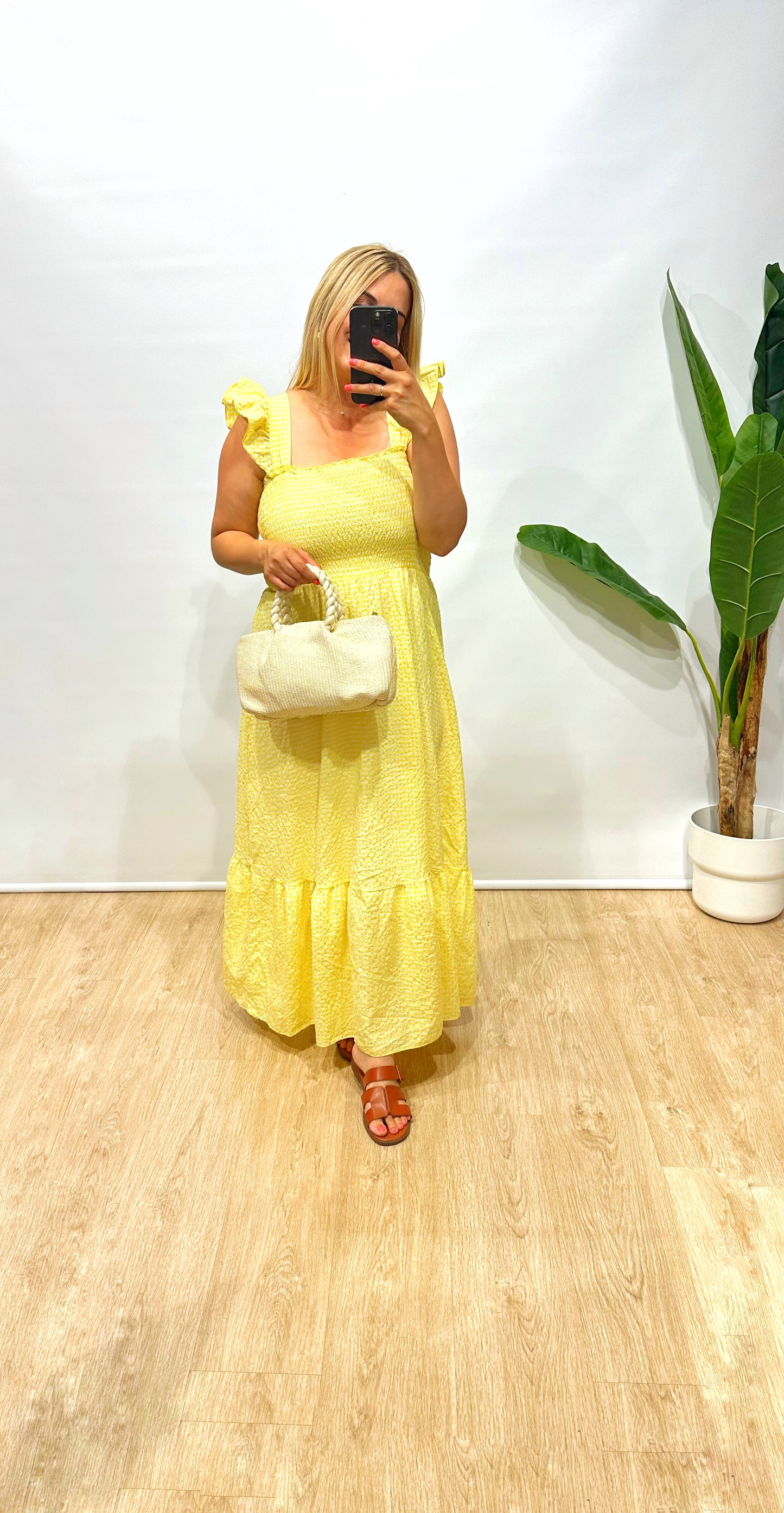 Vestido Vichy Amarillo