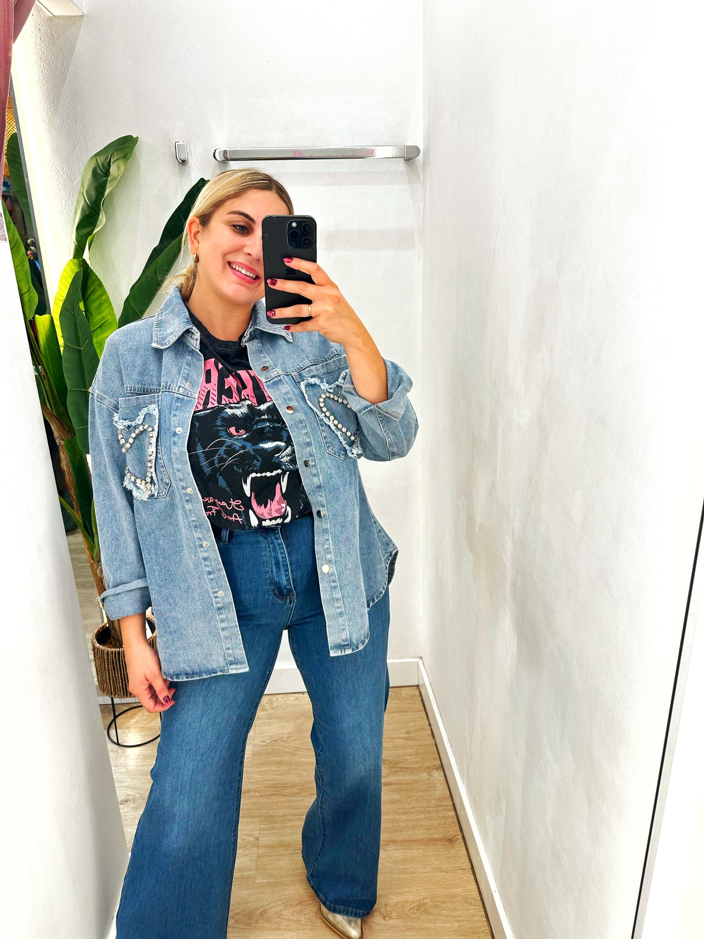 Tejano azul wide leg