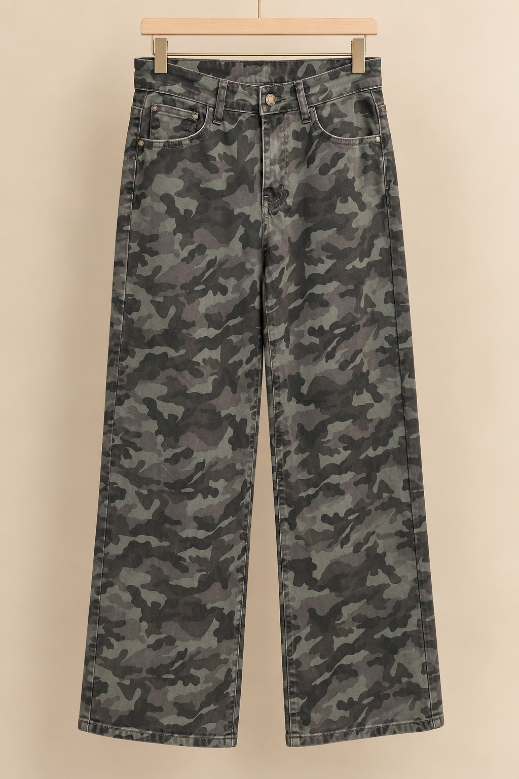 Pantalón Wide leg camuflaje