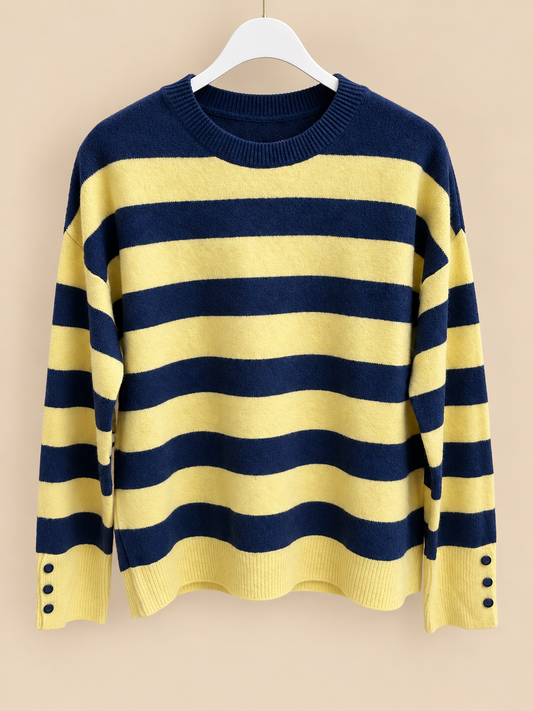 Jersey rayas manga botones
