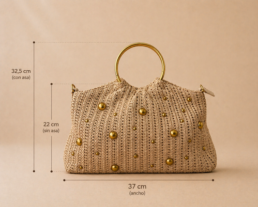 Bolso tachas doradas