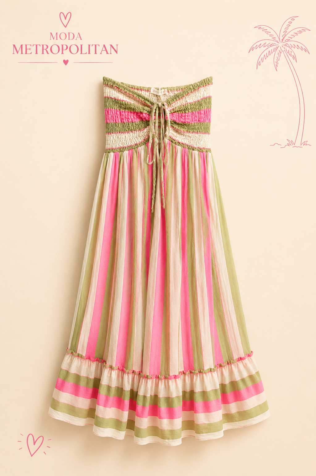 Vestido rayas fluorescentes