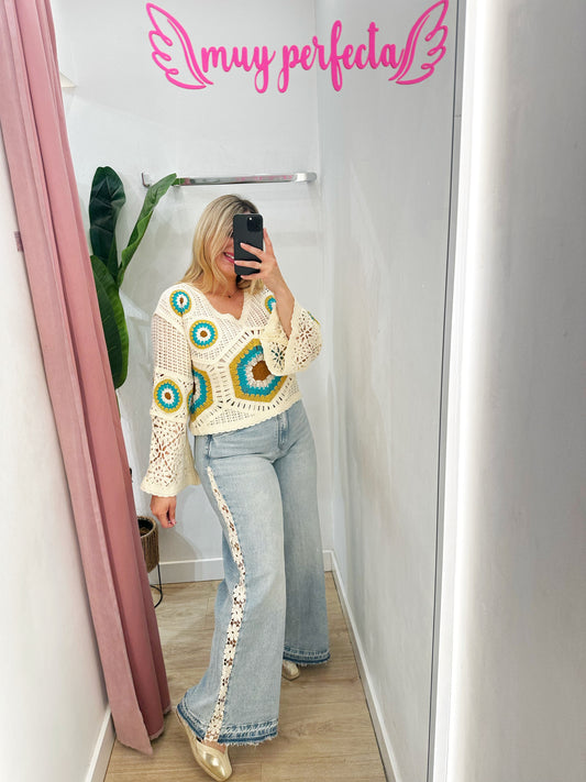 Tejano lateral croché