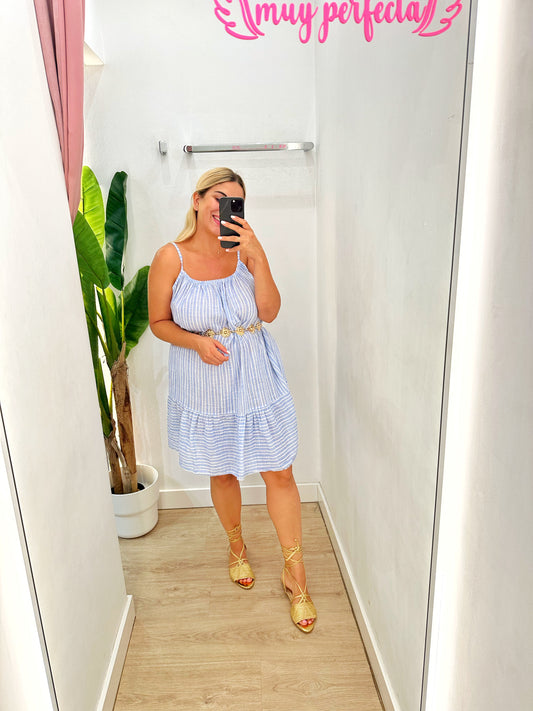 Vestido tirante rayas
