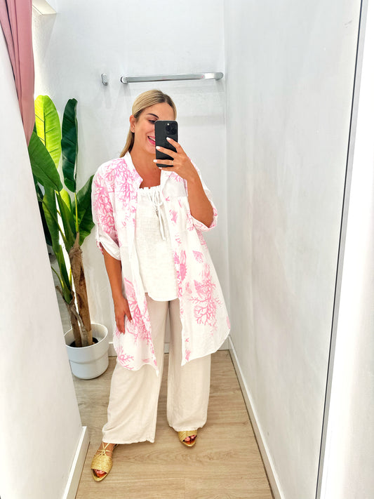 Sobrecamisa Corales rosas