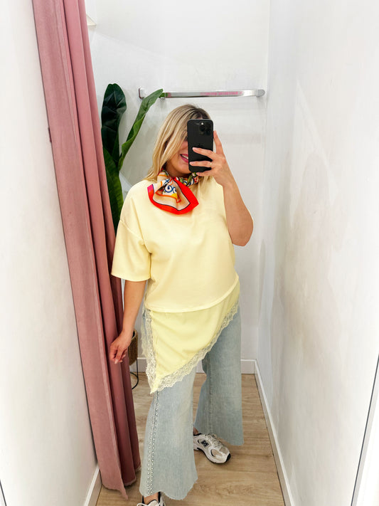 Camiseta encaje bajo