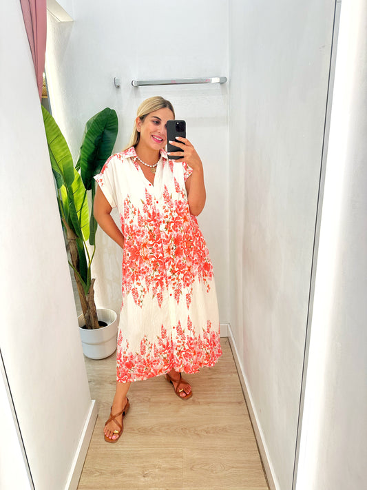 Vestido Jardín Naranja