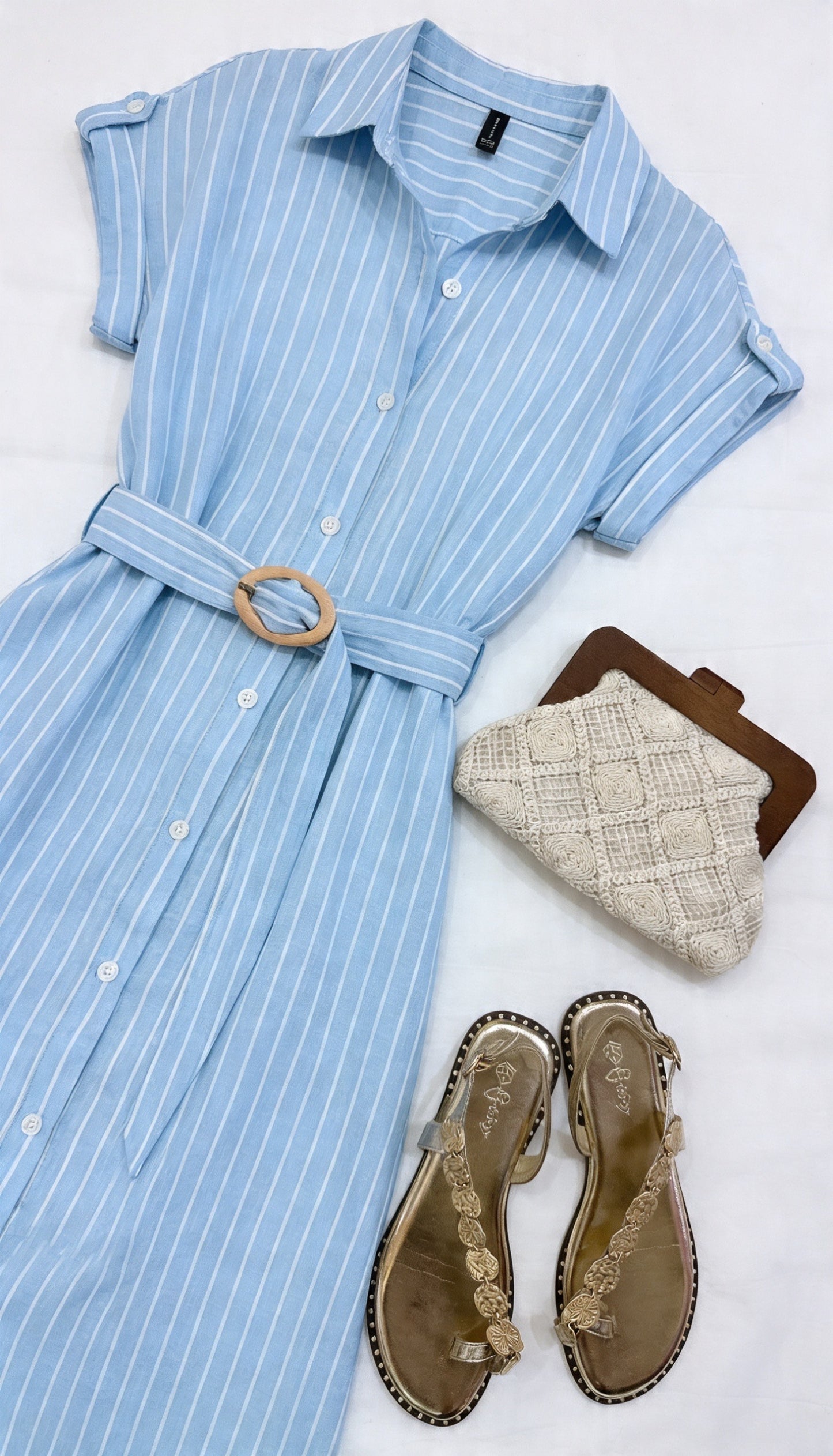 Vestido camisero rayas