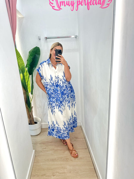 Vestido Jardín Azul