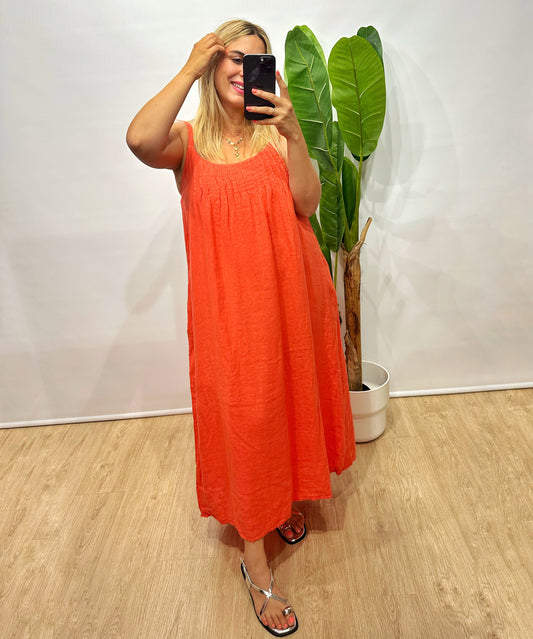 Vestido Lino tirantes ajustables
