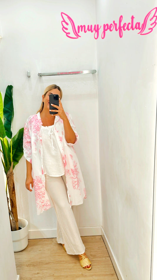 Sobrecamisa Corales rosas