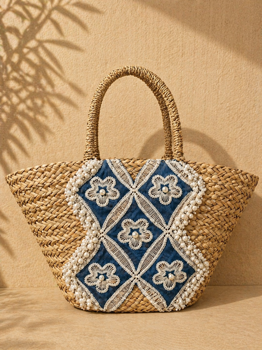 Capazo detalles denim