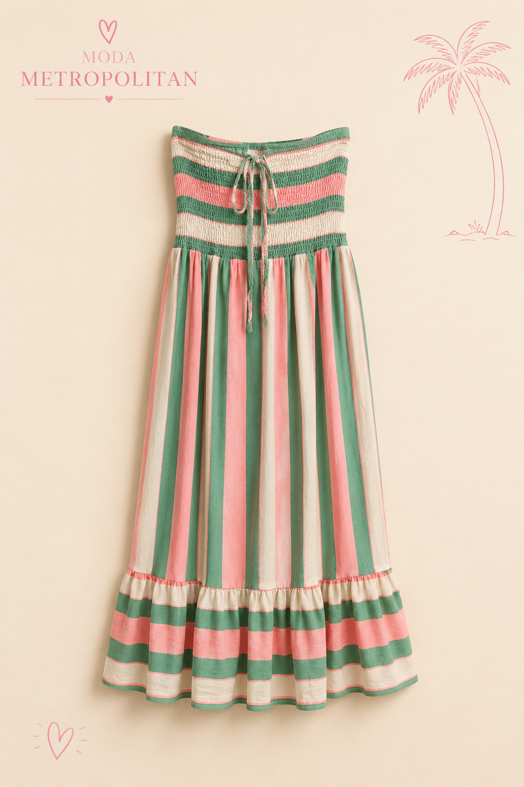 Vestido rayas fluorescentes