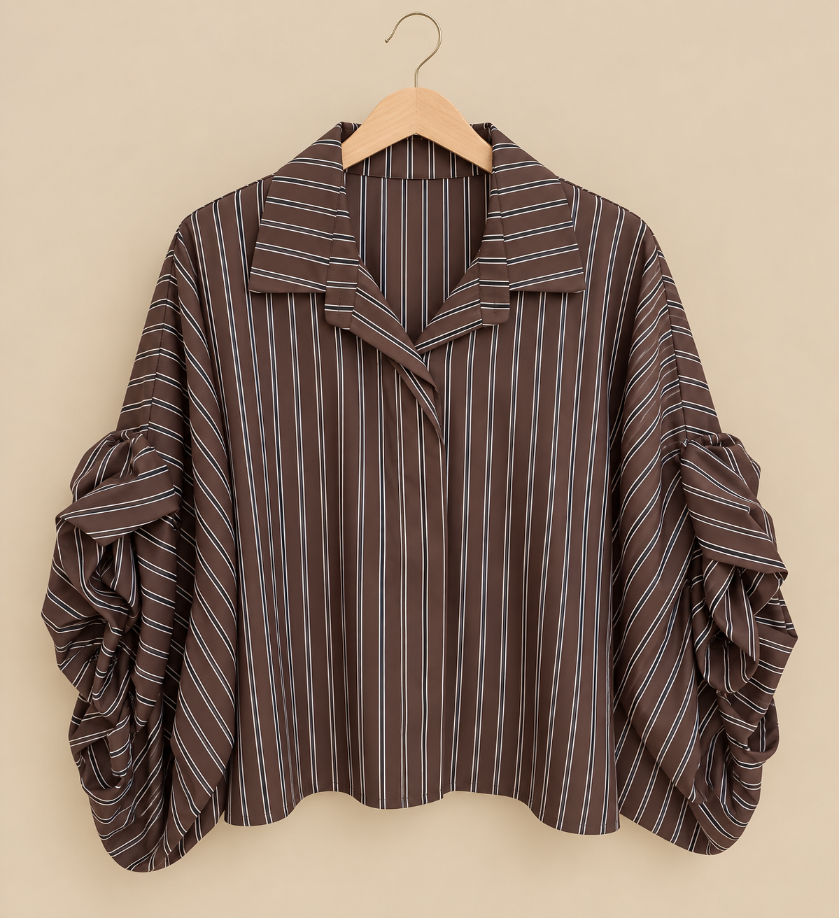Blusa manga abullonada rayas